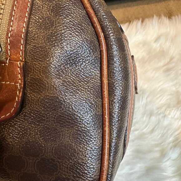 Authentic Celine Macadam Brown PVC / Leather Boston Hand Bag - Picture 11 of 15
